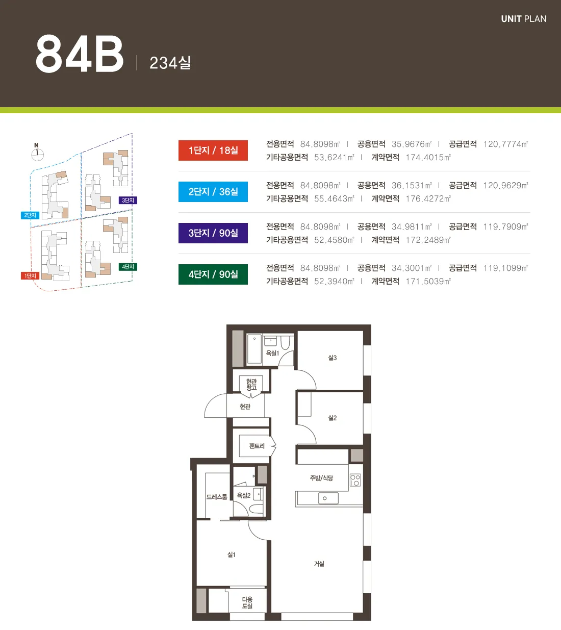빌리브 명지 듀클래스 84B 평면도