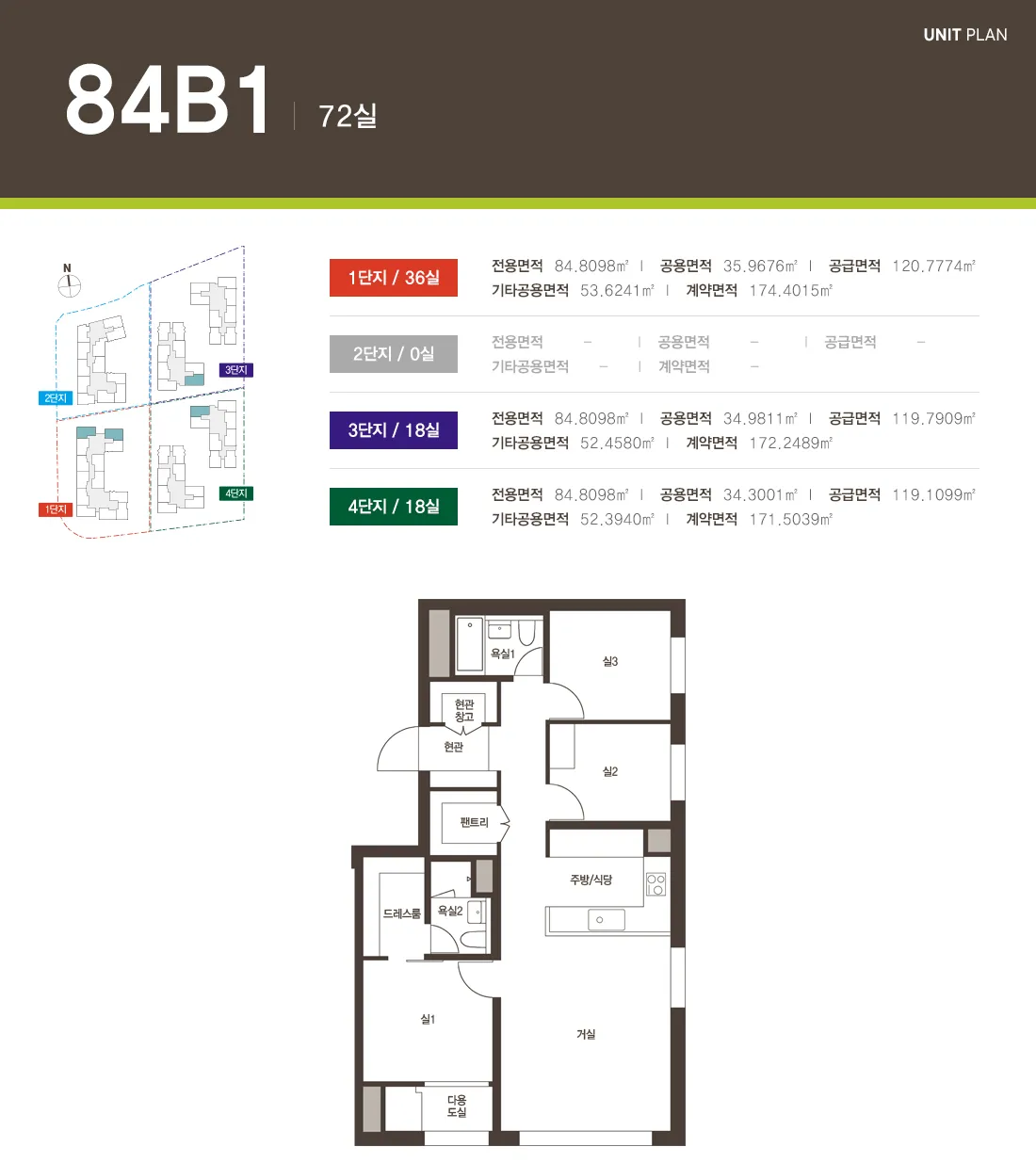 빌리브 명지 듀클래스 84B1 평면도